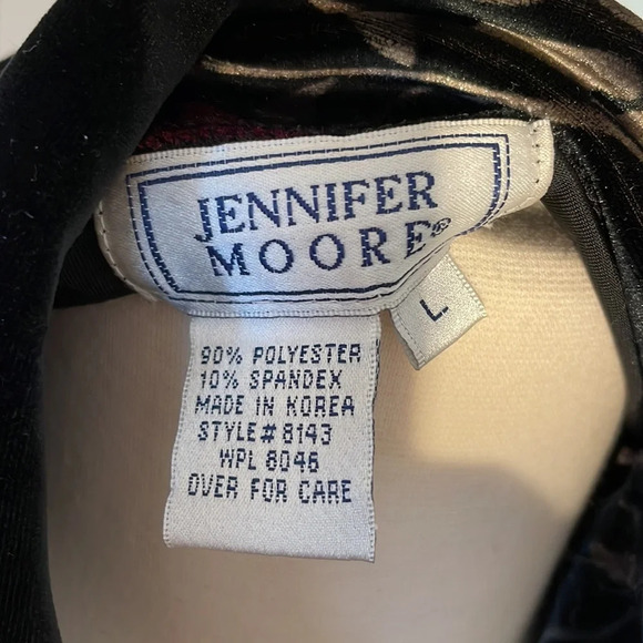 🌺 Vintage Jennifer Moore velvet button-down floral blouse 🌺 - Picture 6 of 8